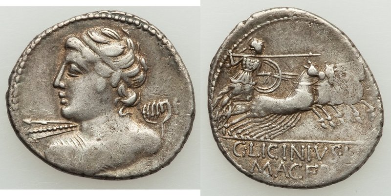 C. Licinius L.f. Macer (84 BC). AR denarius (21mm, 3.65 gm, 4h). Fine. Rome. Dia...