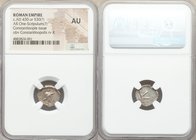 Anonymous Issues. Constantinople Commemorative (ca. AD 430). AR one-scripulum (15mm, 11h). NGC AU. Constantinople. Helmeted, draped bust of Constantin...