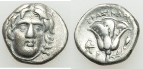 ANCIENT LOTS. Greek. Ca. 300-250 BC. Lot of two (2) AR denominations. About VF. CARIAN ISLANDS. Rhodes. Ca. 300-250 BC. AR drachm // CARIAN ISLANDS. R...