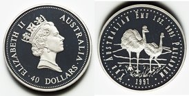 Elizabeth II palladium Proof "Emu" 40 Dollars 1997, KM-Unl. 35.7mm. 31.12gm. APdW 1.002 oz. 

HID09801242017