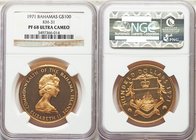 Elizabeth II gold Proof 100 Dollars 1971-(t) PR68 Ultra Cameo NGC, KM31. Mintage: 1,250. AGW 1.1775 oz. 

HID09801242017