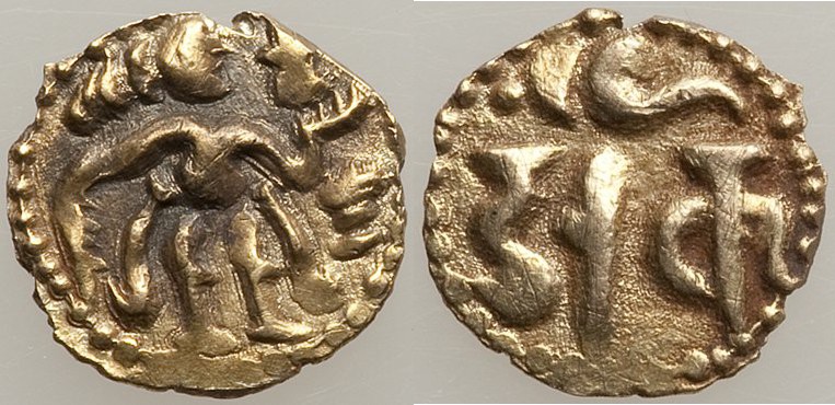 Anonymous gold Aka (1/8 Kahavanu) ND (c. 980/990-1070) XF, Fr-6, Mitch-828-830. ...