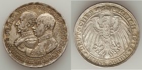 Mecklenburg-Schwerin. Friedrich Franz IV 5 Mark 1915-A AU, Berlin mint, KM340. 38mm. 27.76gm. Olive green, gold and gray toning.

HID09801242017