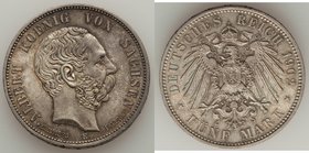 Saxony. Albert 5 Mark 1902-E UNC, Muldenhutten mint, KM1256. 38mm. 27.75gm. Commemorating the death of Albert. 

HID09801242017