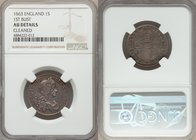 Charles II Shilling 1663 AU Details (Cleaned) NGC, KM418.2, S-3371. 1st draped bust with beautiful old gunmetal toning.

HID09801242017