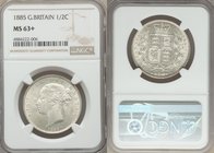 Victoria 1/2 Crown 1885 MS63+ NGC, KM756, S-3889. Beautiful young head of Victoria with lots of luster and great strike. 

HID09801242017