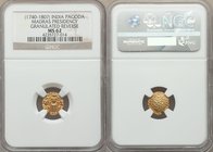 British India. Madras Presidency gold Pagoda ND (1740-1807) MS62 NGC, Fort St. George mint, KM304, Fr-1575. 

HID09801242017