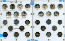 Republic 15-Piece Uncertified Assorted Issues, 1) 5 Lirot JE5718 (1958) - Proof, KM21. 34mm. 25.00gm 2) 5 Lirot JE5719 (1959) - Proof, KM23. 34mm. 25....