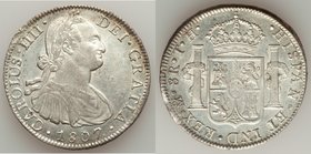 Charles IV 8 Reales 1807 Mo-TH AU, Mexico City mint, KM109. 39.3mm. 26.96gm. 

HID09801242017