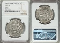 Zwolle. City 1/2 Lion Daalder 1640 AU55 NGC, KM35. Lustrous with a better than average strike. 

HID09801242017