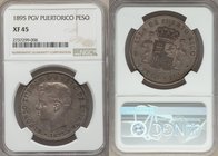 Spanish Colony. Alfonso XIII Peso 1895-PGV XF45 NGC, KM24. One year type.

HID09801242017