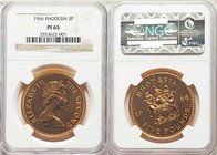 British Colony. Elizabeth II gold Proof 5 Pounds 1966 PR65 NGC, British Royal mint, KM7. Mintage: 3,000. One year type. AGW 1.1762 oz. 

HID0980124201...