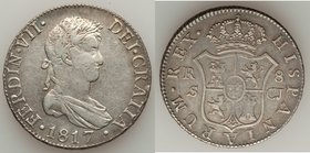 Ferdinand VII 8 Reales 1817 S-CJ Good VF, Seville mint, KM466.4. 38.4mm. 27.01gm.

HID09801242017