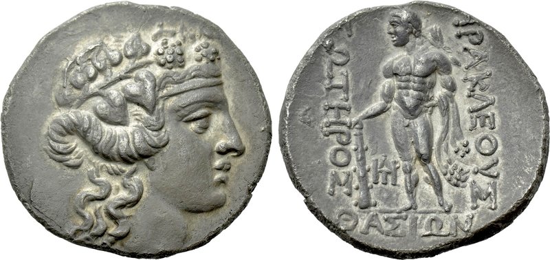 THRACE. Thasos. Tetradrachm (Circa 146-50 BC).

Obv: Head of Dionysos right, w...