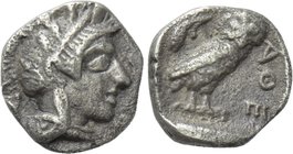 ATTICA. Athens. Obol (Circa 500/490-485/0 BC).