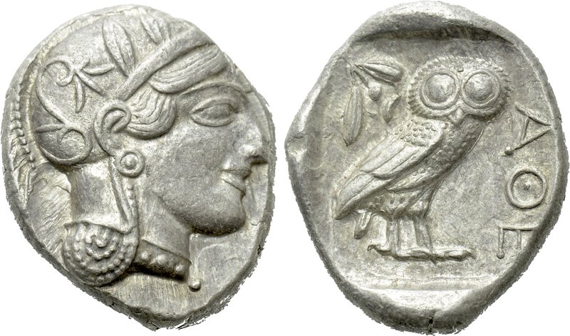 ATTICA. Athens. Tetradrachm (Circa 454-404 BC). 

Obv: Helmeted head of Athena...