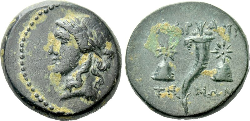 MYSIA. Adramytion. Ae (2nd century BC). 

Obv: Laureate head of Apollo left, w...