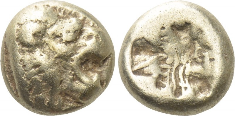 LESBOS. Mytilene. EL Hekte (Circa 521-478 BC).

Obv: Head of roaring lion righ...