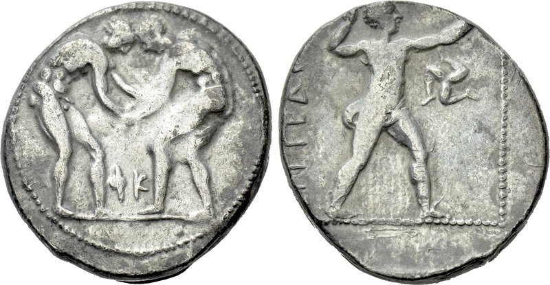 PAMPHYLIA. Aspendos. Stater (Circa 380/75-330/25 BC). 

Obv: Two wrestlers gra...