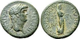 LYDIA. Maeonia. Nero (54-68). Ae. T. Claudius Menekrates, magistrate.