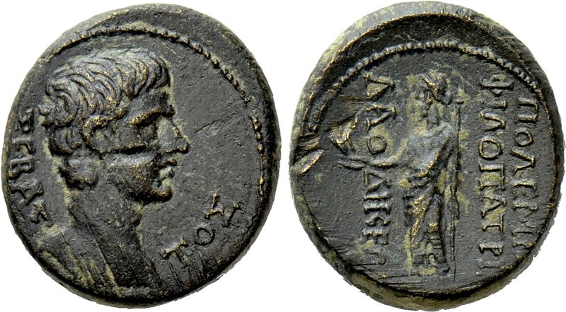 PHRYGIA. Laodicea ad Lycum. Augustus (27 BC-14 AD). Ae. Anto Polemon Philopatris...
