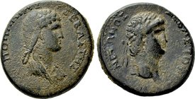 GALATIA. Koinon. Nero with Poppaea (54-68). Ae.