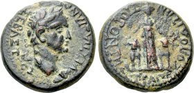CARIA. Trapezopolis. Vespasian (69-79). Ae. Klaudios Orontes, magistrate.