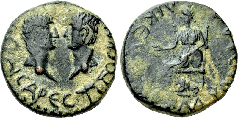 CAPPADOCIA. Laodikeia Katakekaumene. Titus with Domitian (Caesares, 69-79). Ae. ...