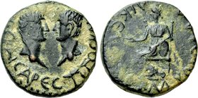 CAPPADOCIA. Laodikeia Katakekaumene. Titus with Domitian (Caesares, 69-79). Ae.