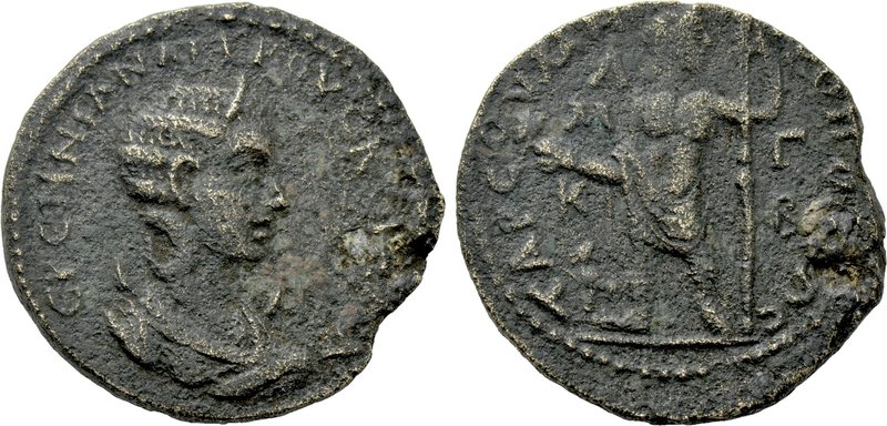 CILICIA. Tarsos. Herennia Etruscilla (Augusta, 249-251). Ae. 

Obv: EPENNIAN A...