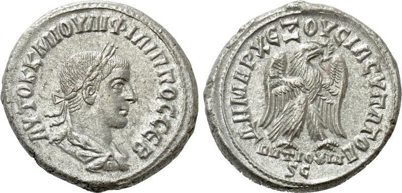 SELEUCIS & PIERIA. Antioch. Philip II (247-249). Tetradrachm. 

Obv: AVTOK K M...