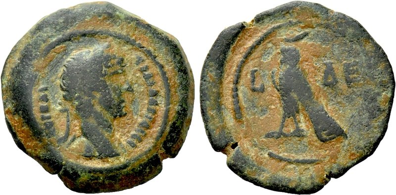 EGYPT. Alexandria Hadrian (117-138). Ae Obol. Dated RY 10 (125/6).

Obv: ΑVΤ Κ...