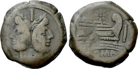 ANONYMOUS. As (Circa 169-158 BC). Rome.