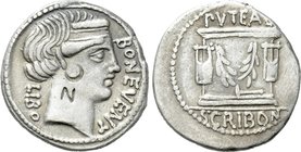 L. SCRIBONIUS LIBO. Denarius (62 BC). Rome.