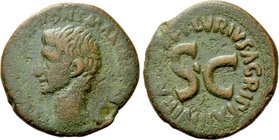 AUGUSTUS (27 BC-14 AD). As. Rome. P. Lurius Agrippa, moneyer.