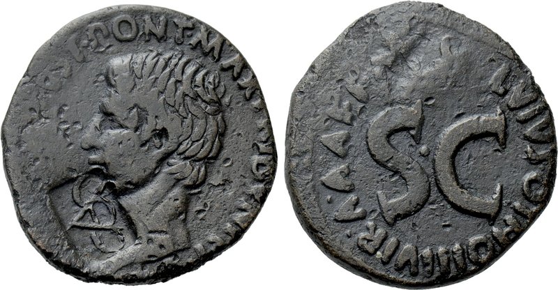 AUGUSTUS (27 BC-14 AD). As. Rome. M. Salvius Otho, moneyer. 

Obv: CAESAR AVGV...
