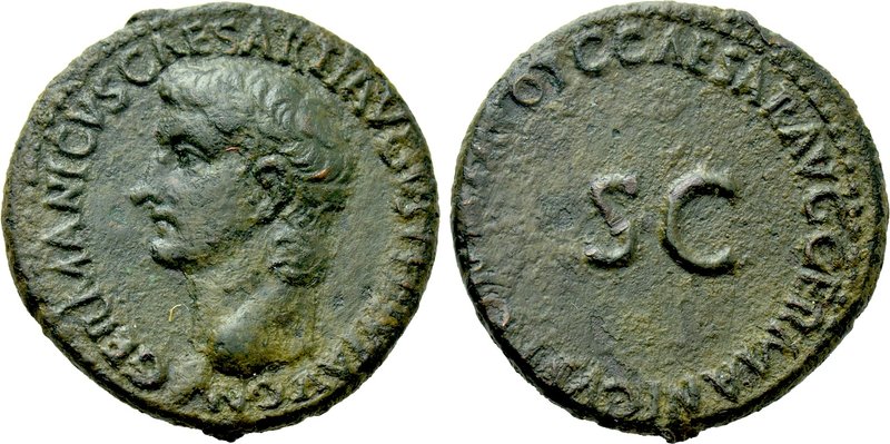 GERMANICUS (Died 19). As. Rome. Struck under Caligula. 

Obv: GERMANICVS CAESA...
