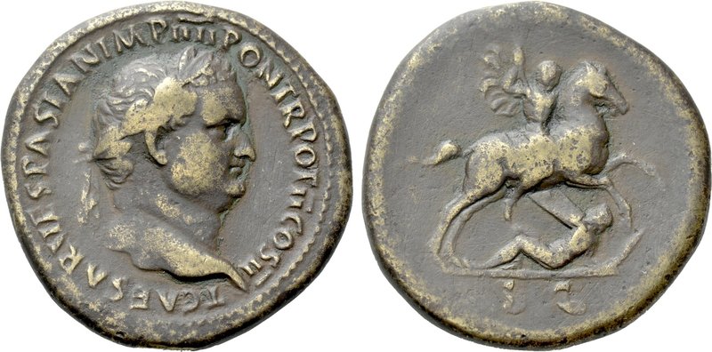 TITUS (79-81). Sestertius. Rome.

Obv: T CAESAR VESPASIAN IMP IIII PON TR POT ...