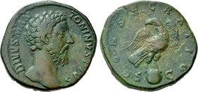DIVUS MARCUS AURELIUS (Died 180). Sestertius. Rome.