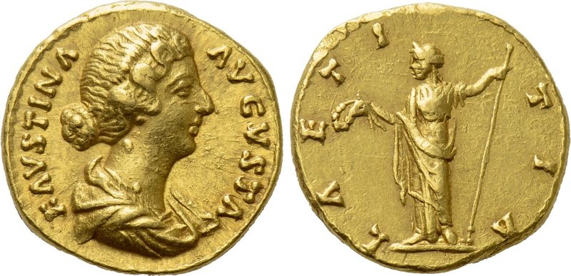 FAUSTINA II (Augusta, 147-175). GOLD Aureus. Rome. 

Obv: FAVSTINA AVGVSTA. 
...