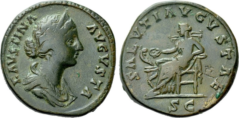 FAUSTINA II (147-175). Sestertius. Rome. 

Obv: FAVSTINA AVGVSTA. 
Draped bus...