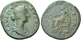 FAUSTINA II (147-175). Sestertius. Rome.