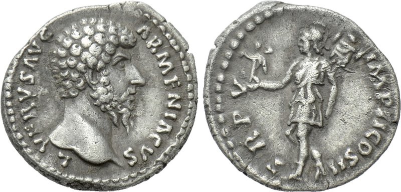LUCIUS VERUS (161-169). Denarius. Rome. 

Obv: L VERVS AVG ARMENIACVS. 
Bare ...