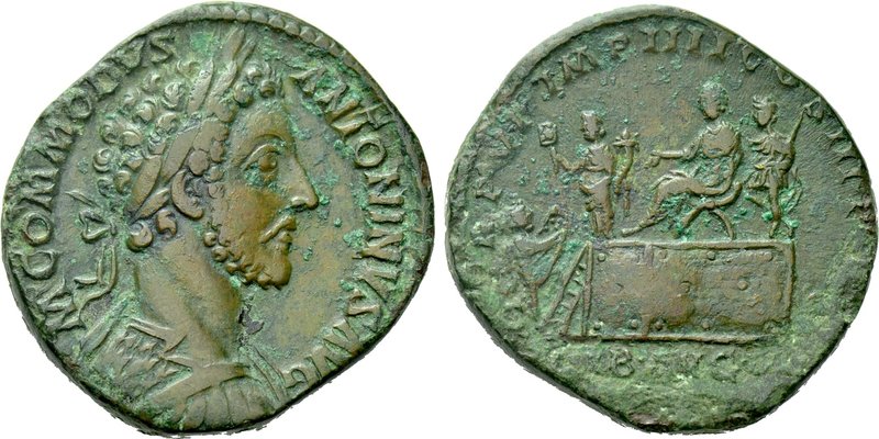 COMMODUS (177-192). Sestertius. Rome. 

Obv: M COMMODVS ANTONINVS AVG. 
Laure...
