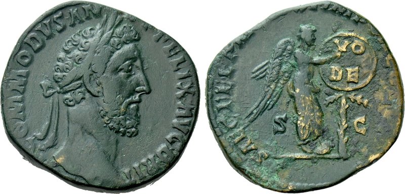 COMMODUS (177-192). Sestertius. Rome. 

Obv: M COMMODVS ANT P FELIX AVG BRIT. ...
