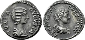 JULIA DOMNA with GETA (Augusta, 193-217). Denarius. Rome.