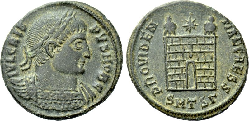 CRISPUS (Caesar, 316-326). Follis. Thessalonica. 

Obv: IVL CRISPVS NOB C. 
L...