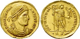 VALENTINIANUS I (364 - 375). GOLD Solidus. Rome.