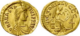 ANASTASIUS I (491-518). GOLD Semissis. Constantinople.