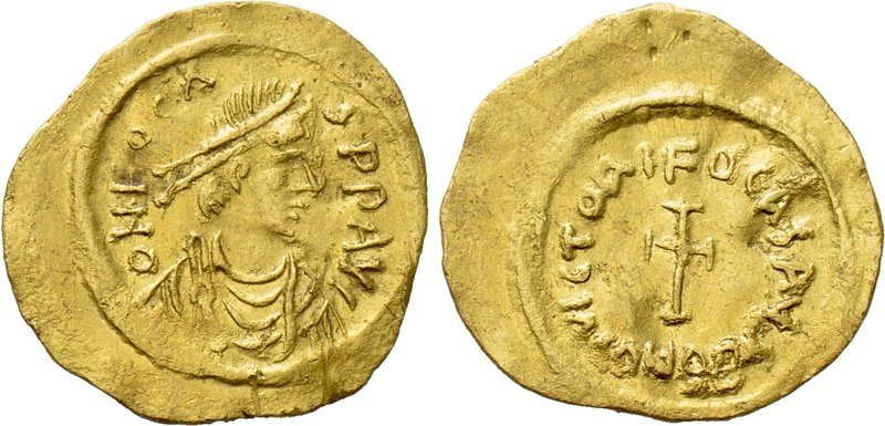 PHOCAS (602-610). GOLD Tremissis. Constantinople.

Obv: δ N FOCAS P P AV.
Dia...